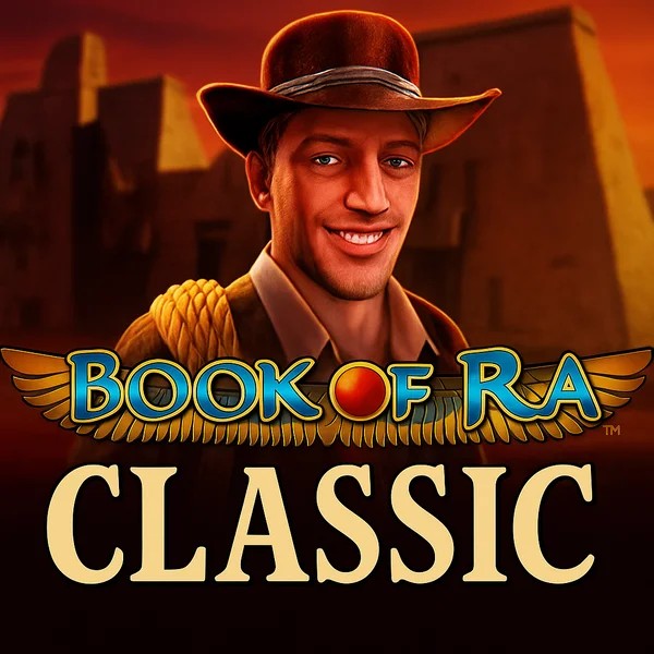 Book of Ra Classic online game logo by Novomatic on magiusscasino.ca
