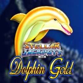 Enjoy Dolphin Gold with Stellar Jackpots by Lightning Box Game – logo hosted on magiusscasino.ca