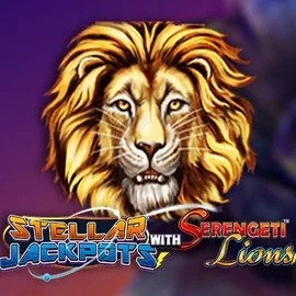 Official Jackpots logo: Stellar Jackpots with Serengeti Lions by Lightning Box Game at Magius Casino